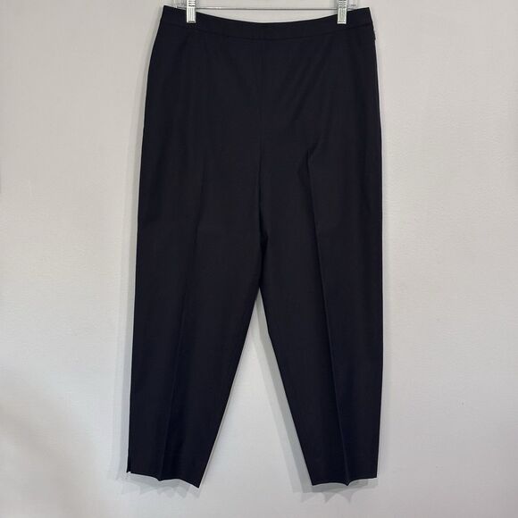 Talbots | Women’s Dress Pants 12P Navy Blue Straight Side Zip Stretch Viscose - Picture 1 of 14